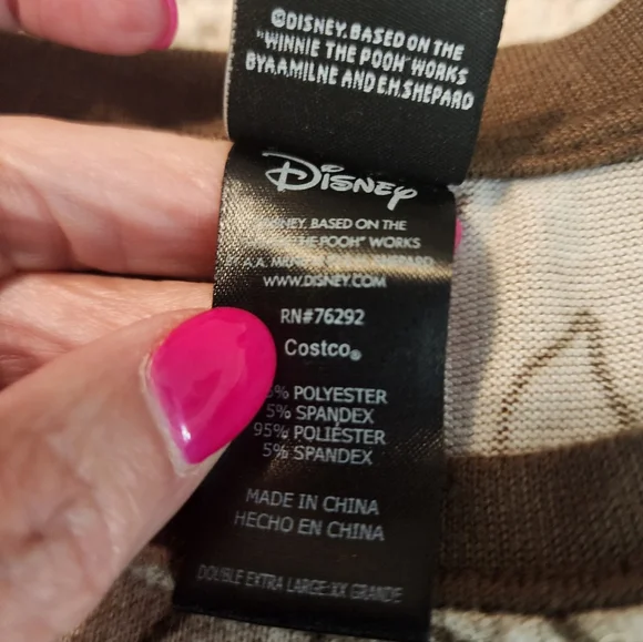 Disney Winnie the Pooh Print Soft Pajamas Browns 2X-3X Cozy Fairycore Whimsical - Picture 5 of 12